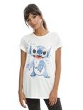 Disney Lilo & Stitch Watercolor Stitch Girls T-Shirt, WHITE, hi-res