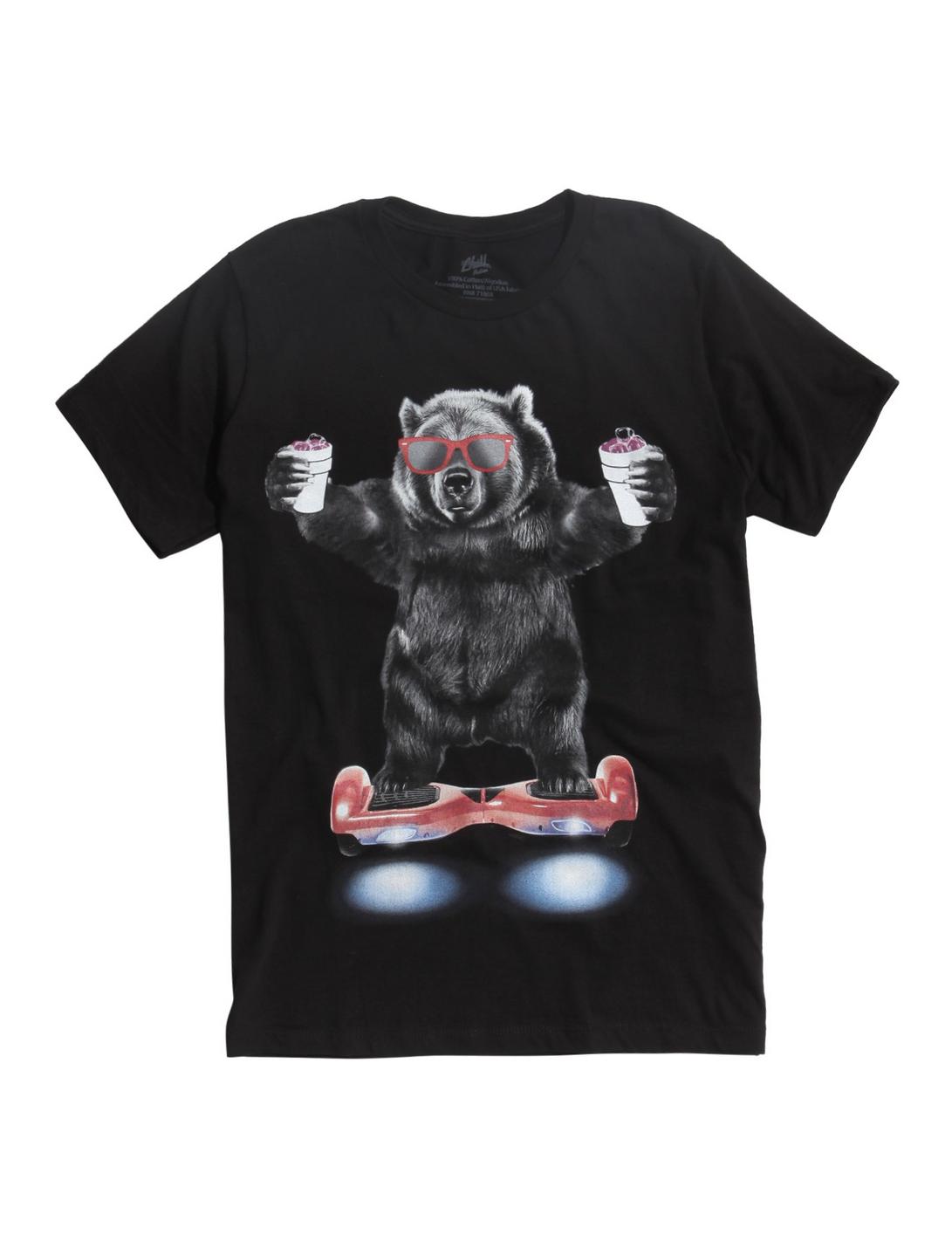Hoverboard Bear T-Shirt, BLACK, hi-res