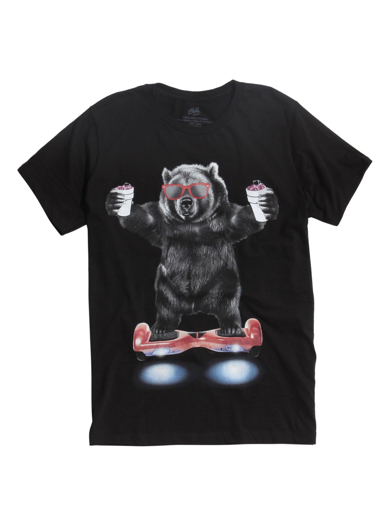Hoverboard Bear T-Shirt, BLACK, hi-res