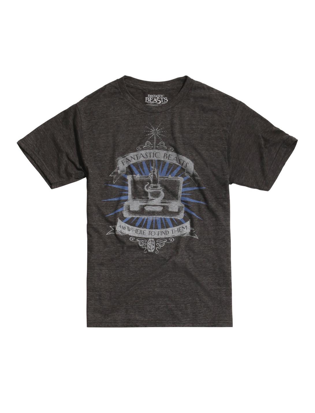 Fantastic Beasts And Where To Find Them Suitcase Tri-Blend T-Shirt, GREY, hi-res