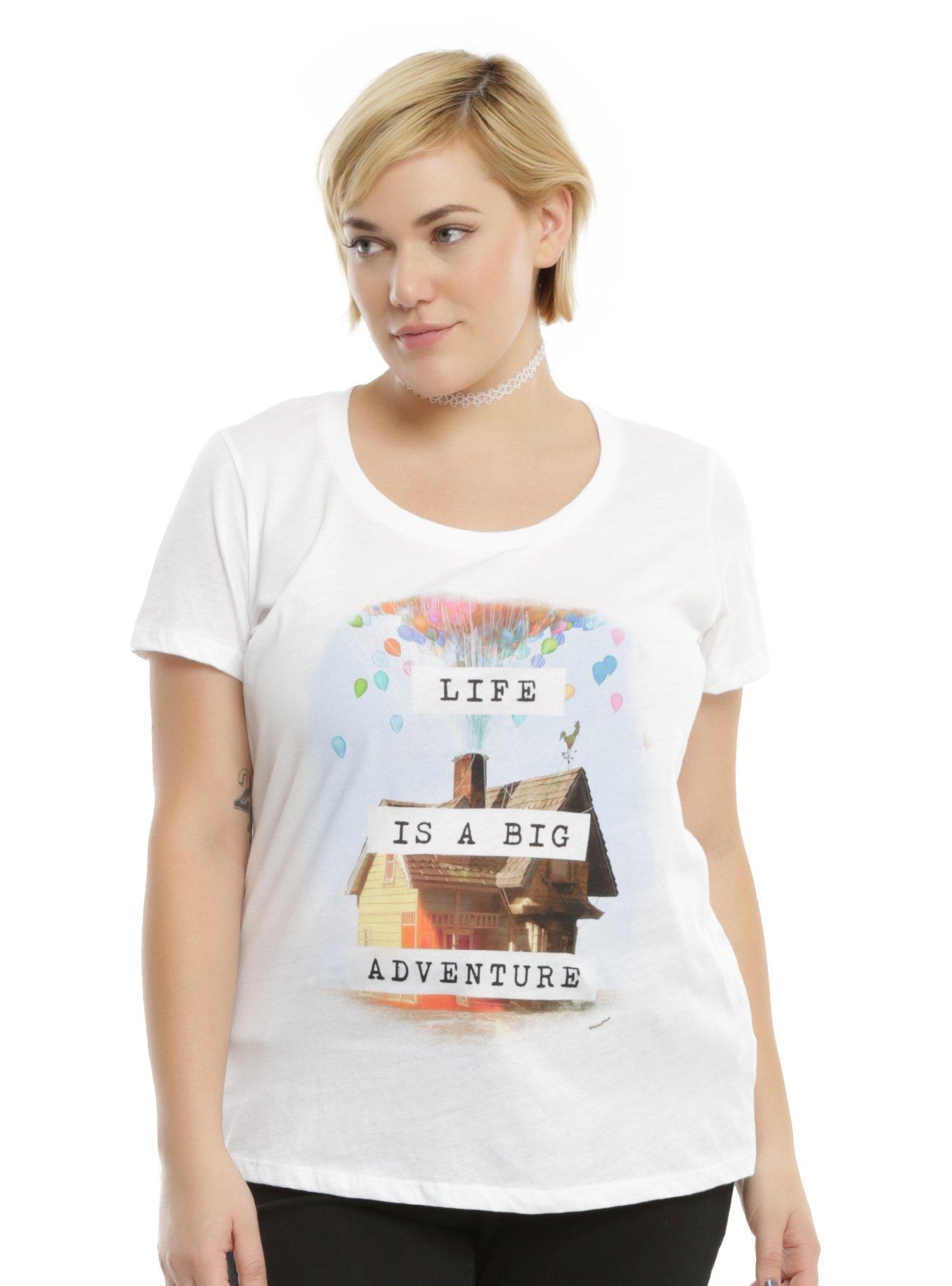 Disney Up Life Is Adventure Girls T-Shirt Plus Size, WHITE, hi-res