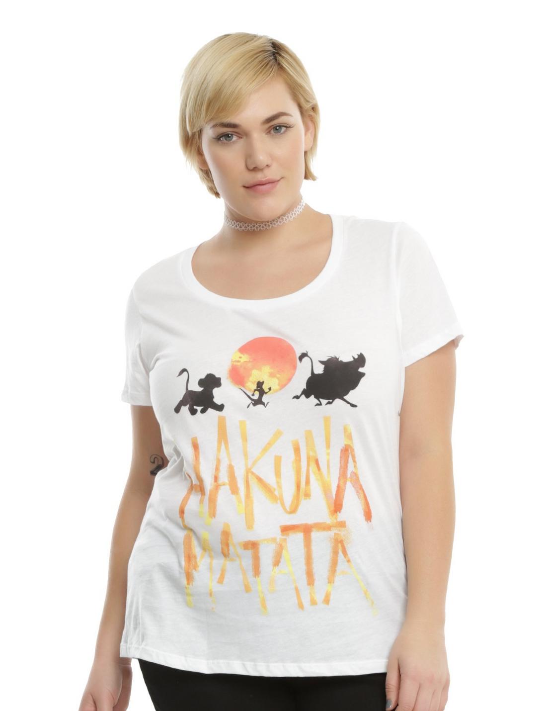 Disney The Lion King Hakuna Matata Girls T-Shirt Plus Size, WHITE, hi-res