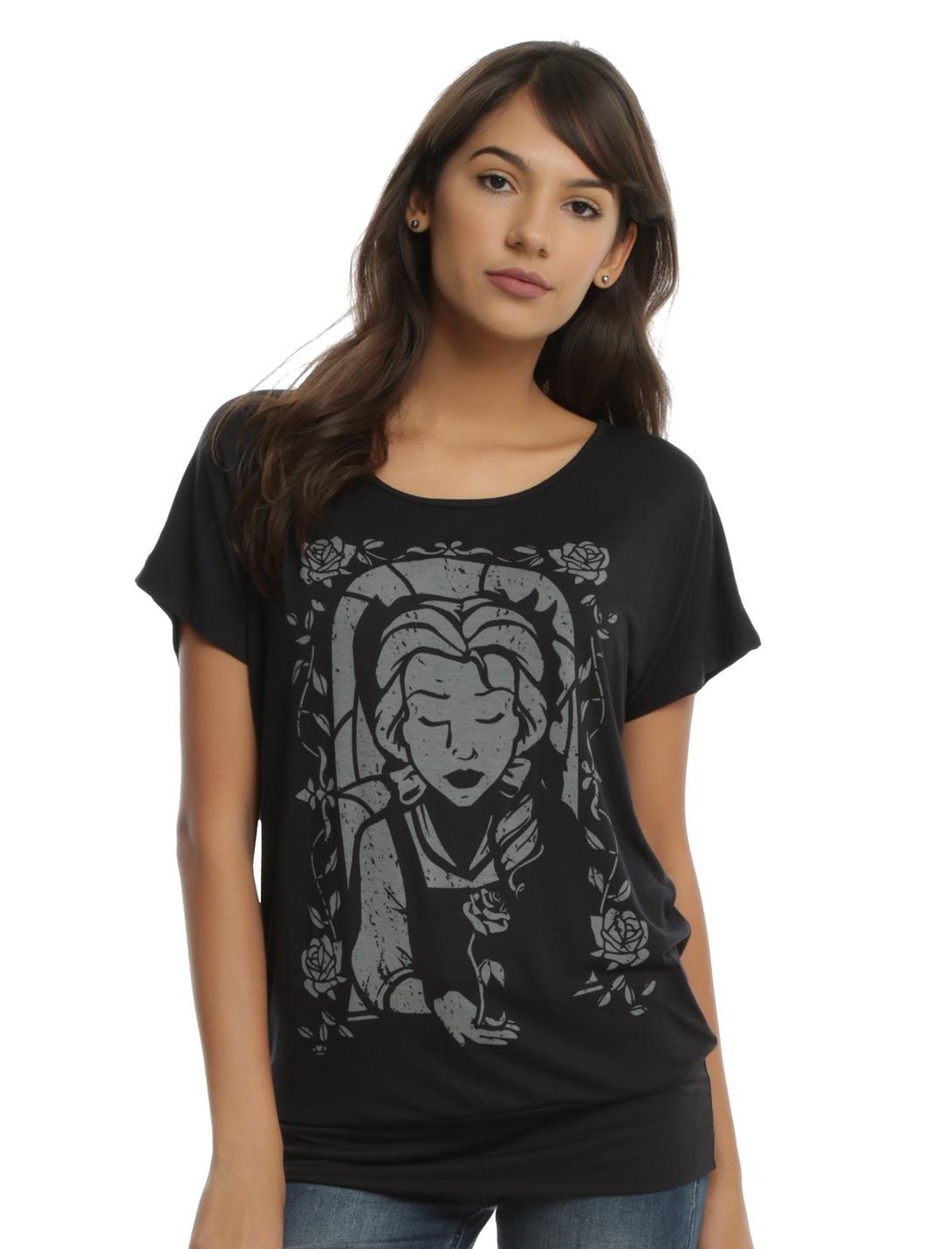 Disney Beauty And The Beast Stained Glass Girls Dolman Top | Hot Topic