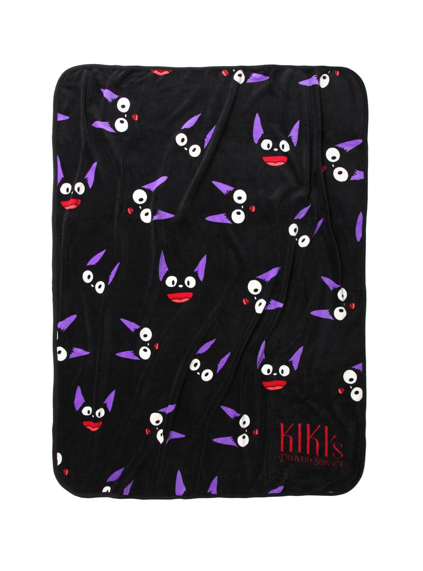 Studio Ghibli Kiki's Delivery Service Jiji Face Print Throw Blanket