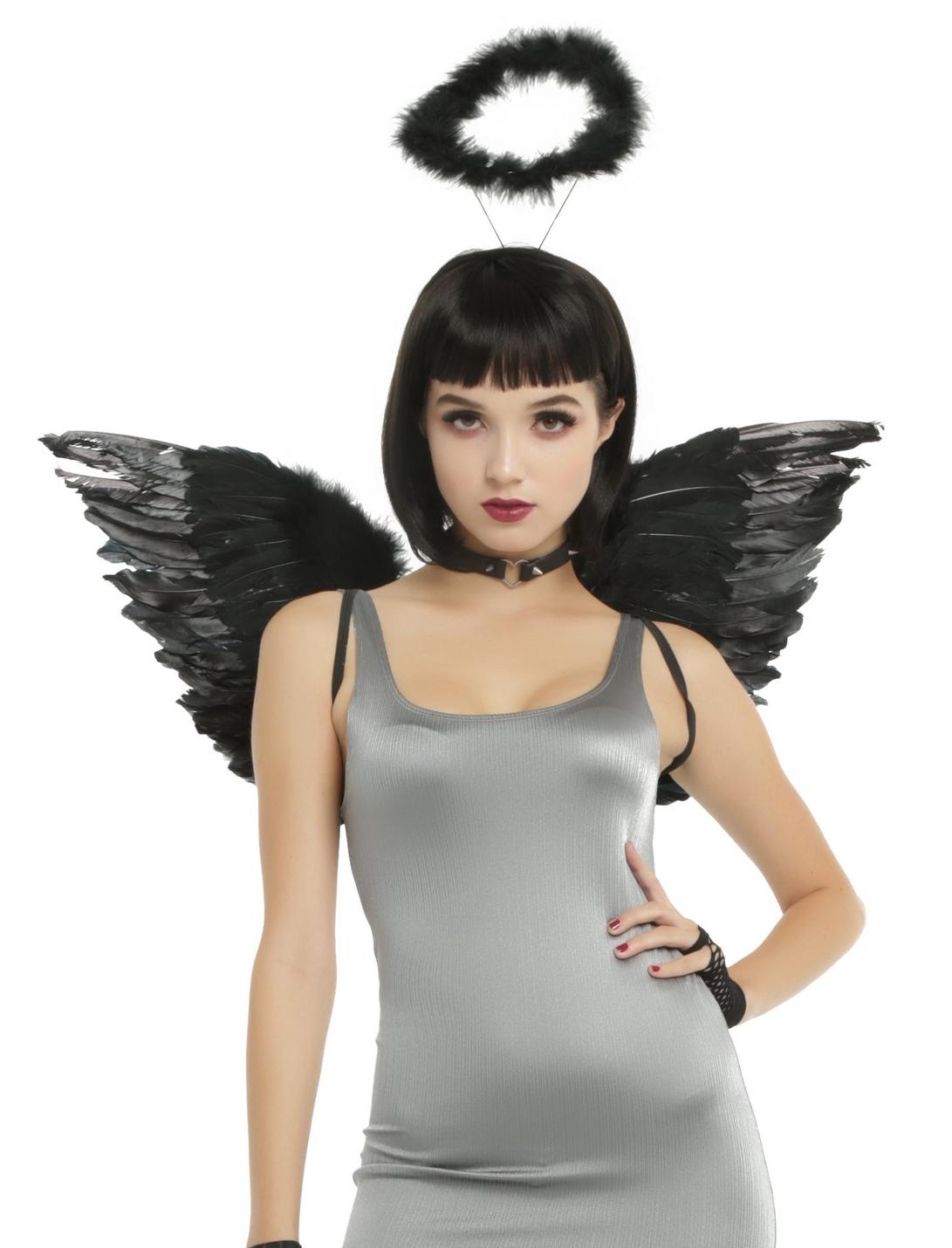 Black Angel Wing Set, , hi-res