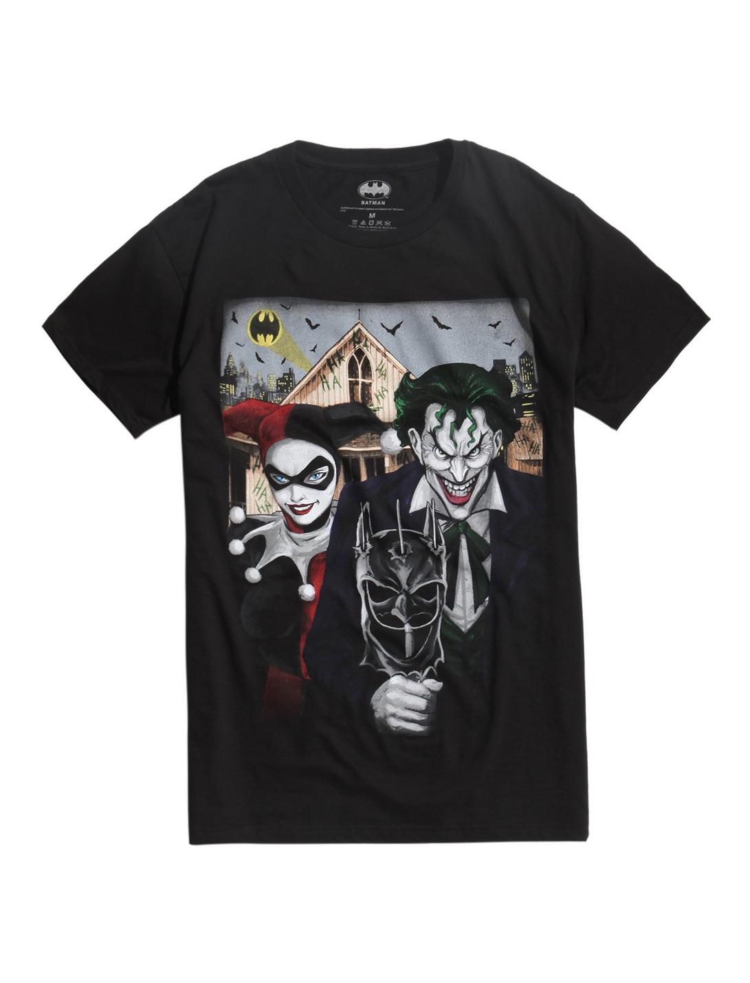 DC Comics Batman Harley Joker Gotham Gothic T-Shirt, BLACK, hi-res
