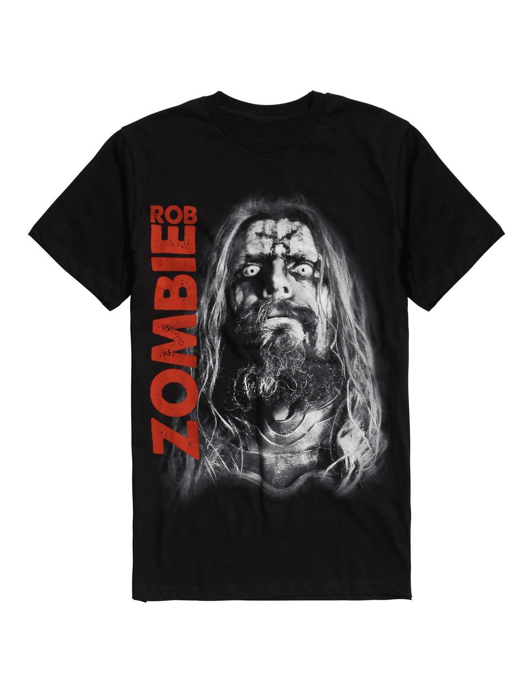 Rob Zombie Close-Up Photo T-Shirt, BLACK, hi-res