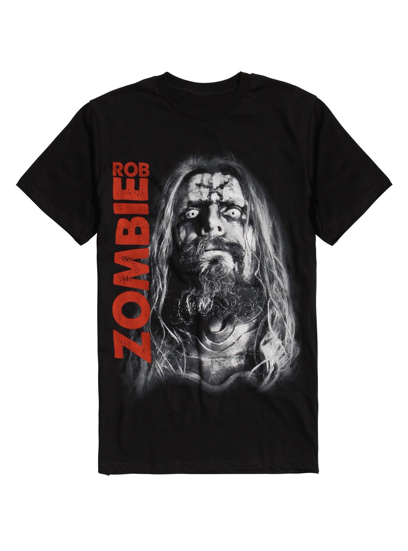 Rob Zombie Close-Up Photo T-Shirt, BLACK, hi-res