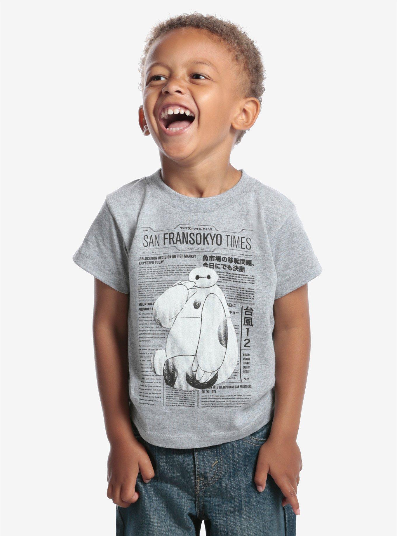 Disney Big Hero 6 Baymax San Franksokyo Times Toddler Tee, HEATHER GREY, hi-res
