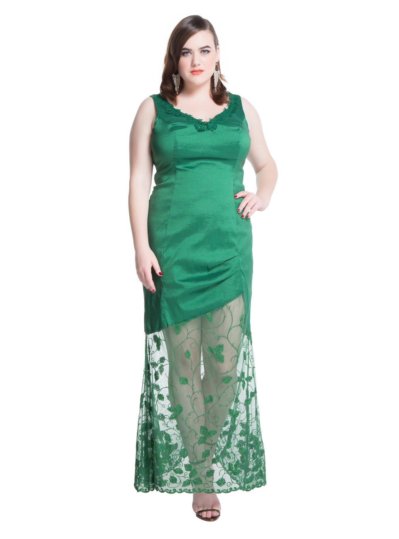 DC Comics Poison Ivy Formal Dress Plus Size, GREEN, hi-res