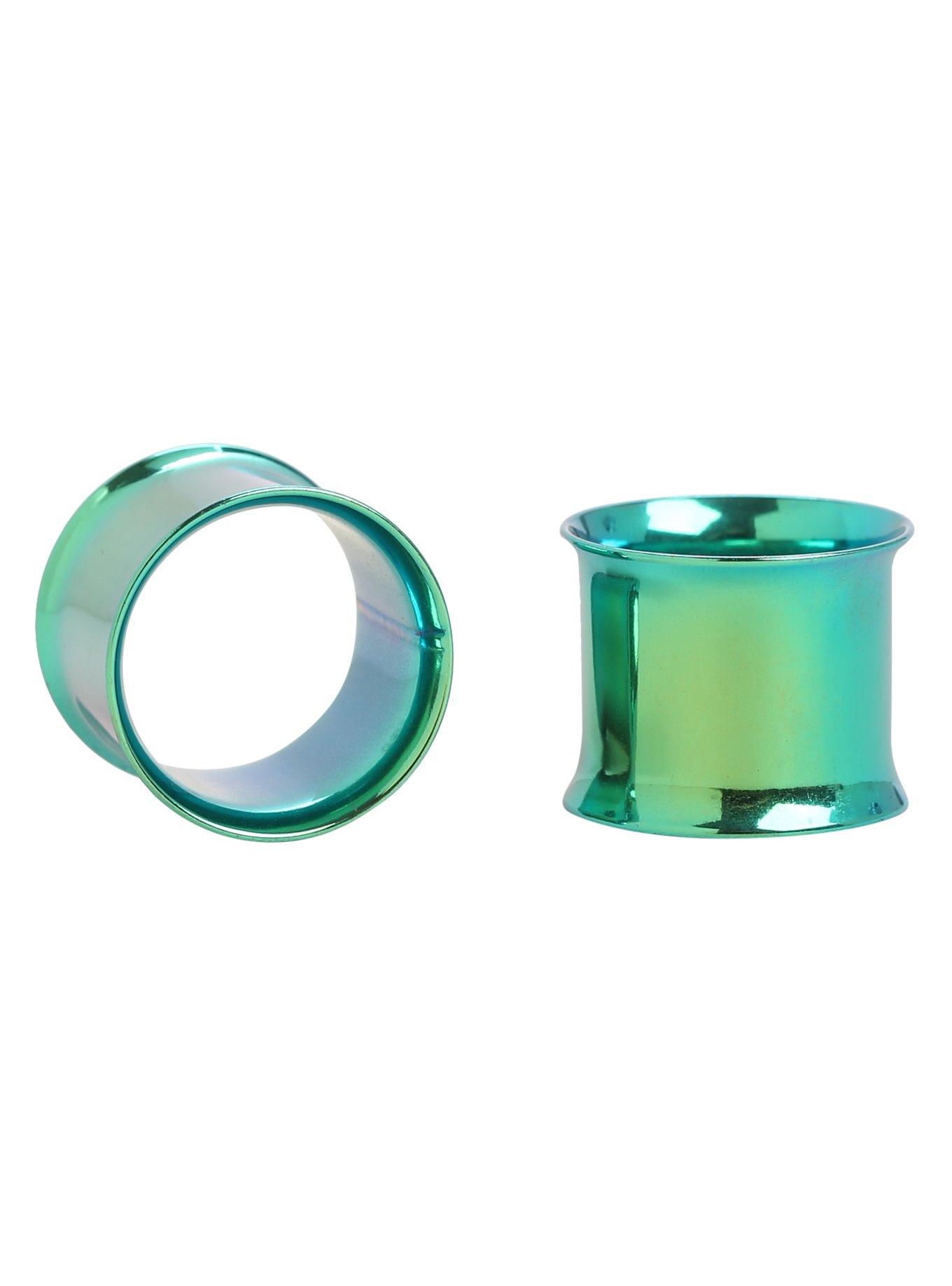 Steel Green Double Flare Tunnel Plug 2 Pack Hot Topic