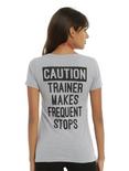 Caution: Trainer Girls T-Shirt, GREY, hi-res