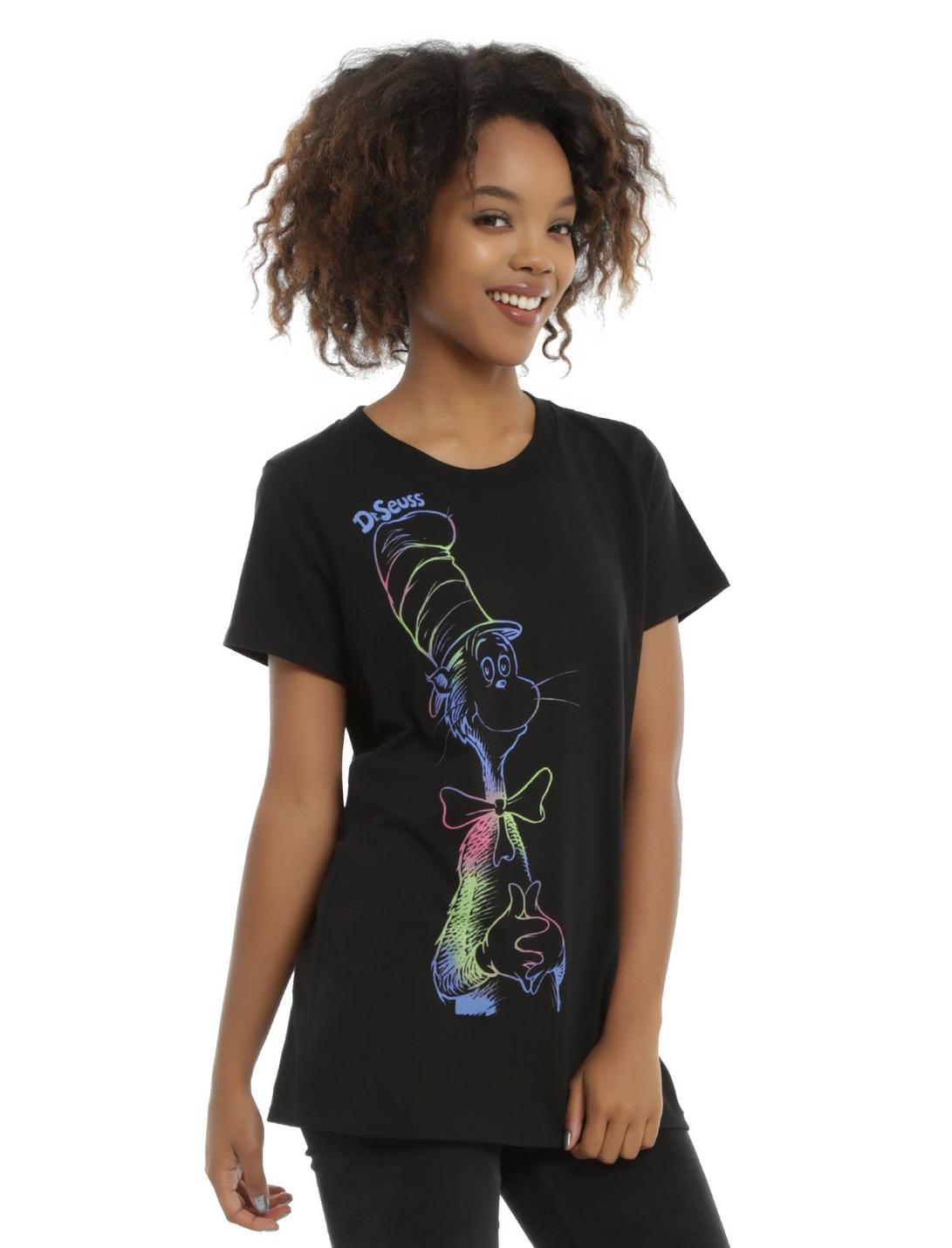 Dr. Seuss Cat In The Hat Girls T-Shirt, BLACK, hi-res
