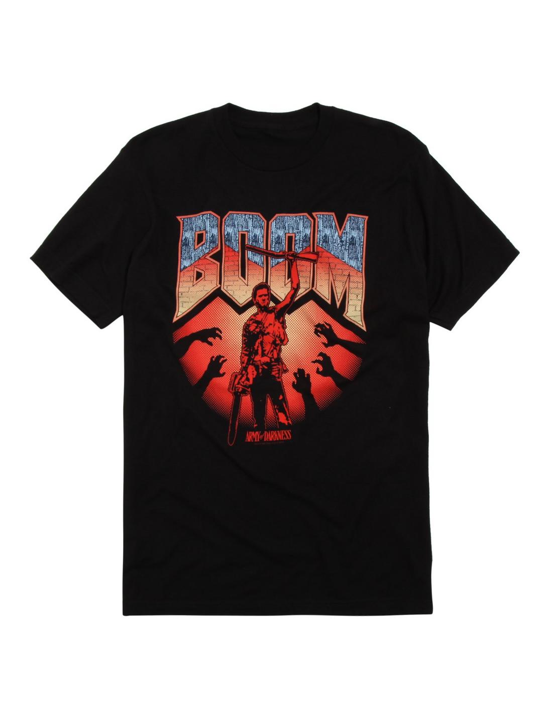 Army Of Darkness BOOM Logo T-Shirt, BLACK, hi-res