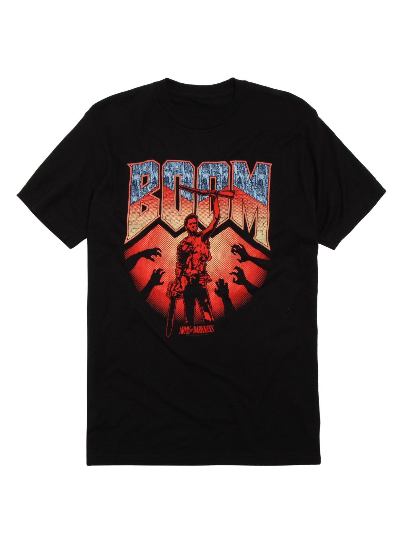 Army Of Darkness BOOM Logo T-Shirt, BLACK, hi-res