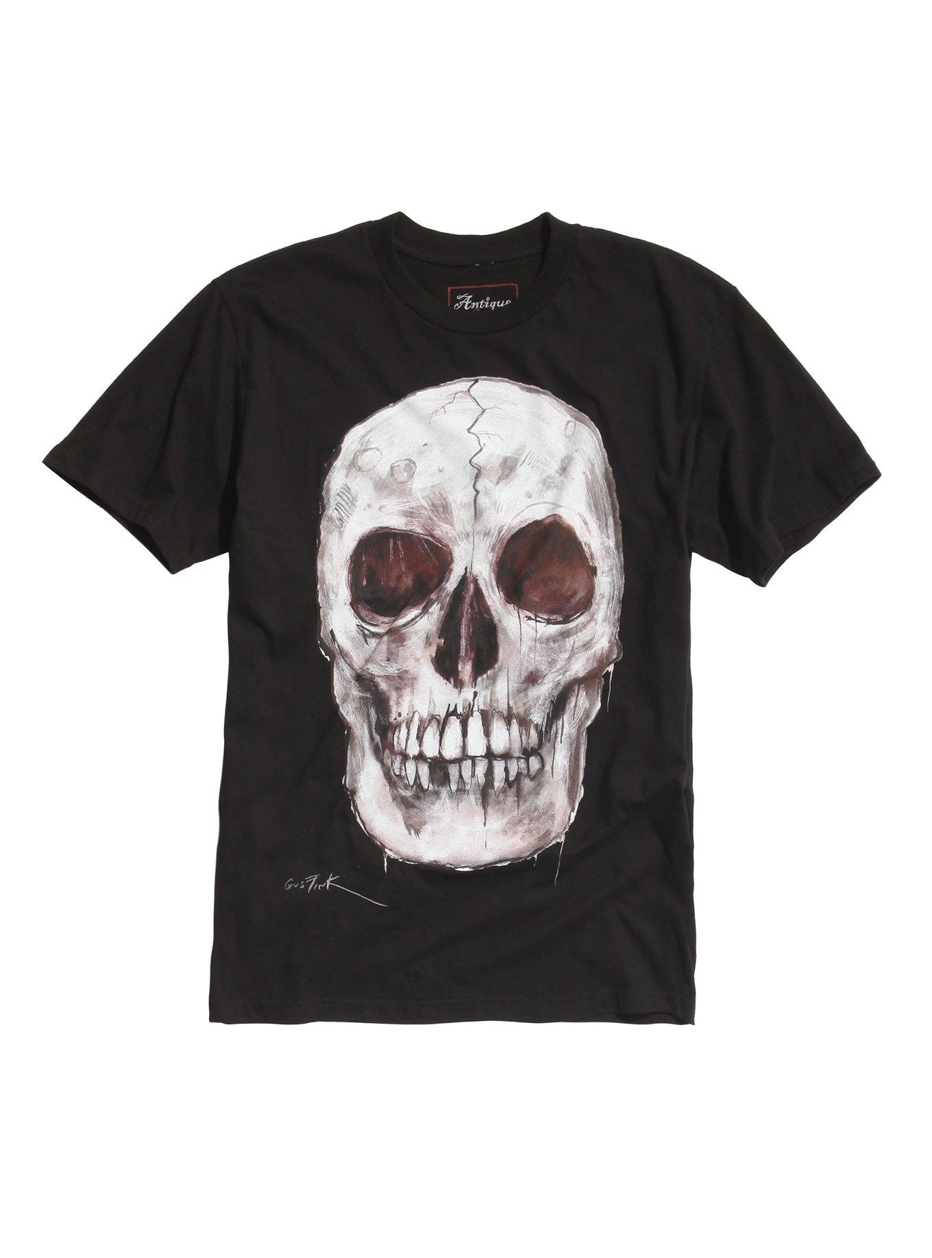 Gus Fink Skull T-Shirt, BLACK, hi-res