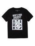 Who's Your Daddy? Danger Icons T-Shirt, BLACK, hi-res