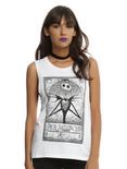 The Nightmare Before Christmas Jack Skellington Tarot Card Girls Muscle Top, WHITE, hi-res