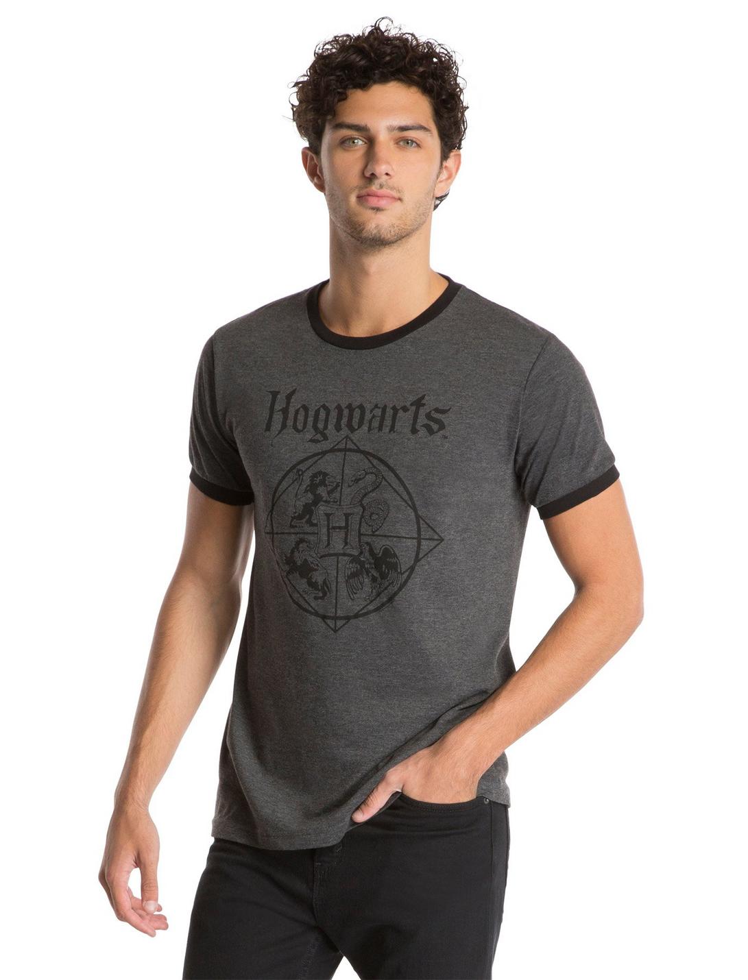 Harry Potter Hogwarts Quadrants Ringer T-Shirt, GREY, hi-res