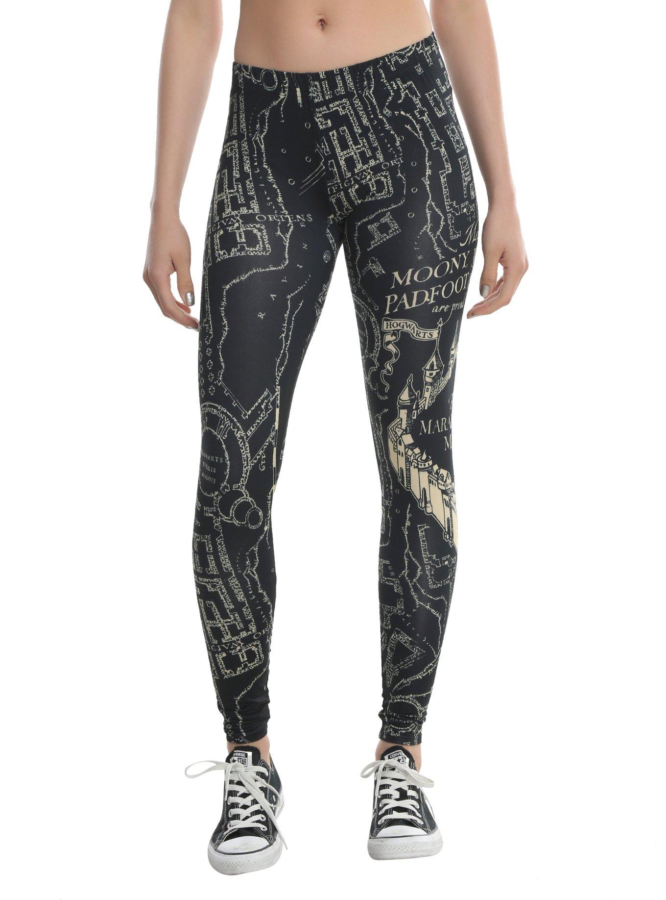 Harry Potter Marauder's Map Leggings, BLACK, hi-res