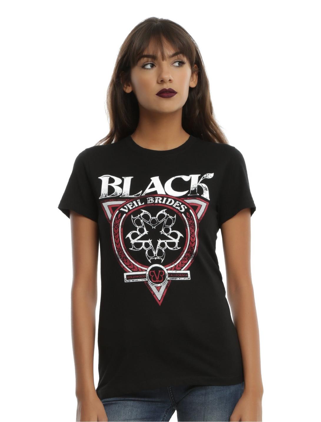 Black Veil Brides Seal Logo Girls T-Shirt, BLACK, hi-res