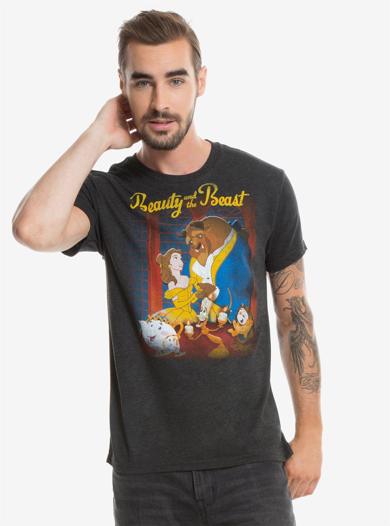 Disney Beauty And The Beast Poster T-Shirt, BLACK, hi-res