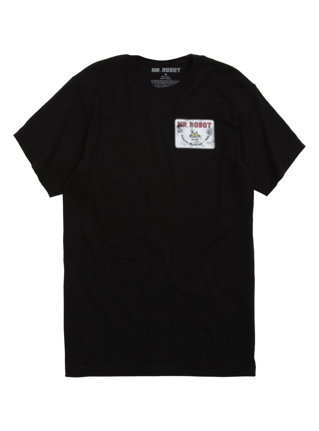 Mr. Robot Computer Repair Logo T-Shirt, BLACK, hi-res