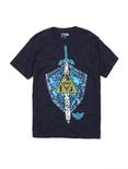 The Legend Of Zelda Shield & Sword Icons T-Shirt, NAVY, hi-res