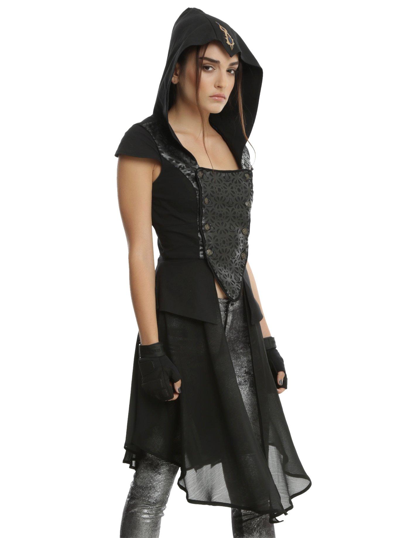 Assassin's Creed Maria Girls Hooded Vest, BLACK, hi-res