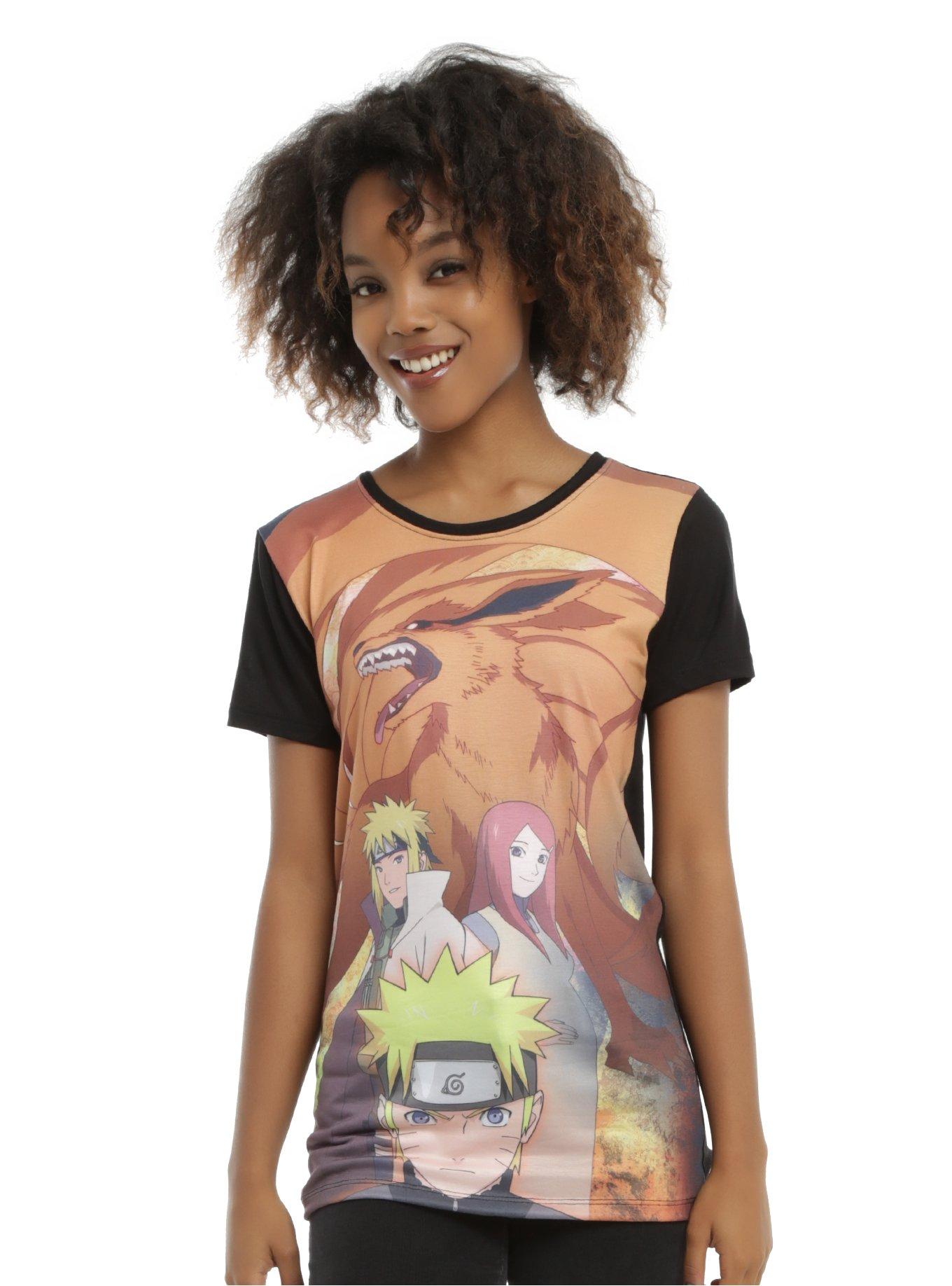 Naruto Family Sublimation Girls T-Shirt, BLACK, hi-res