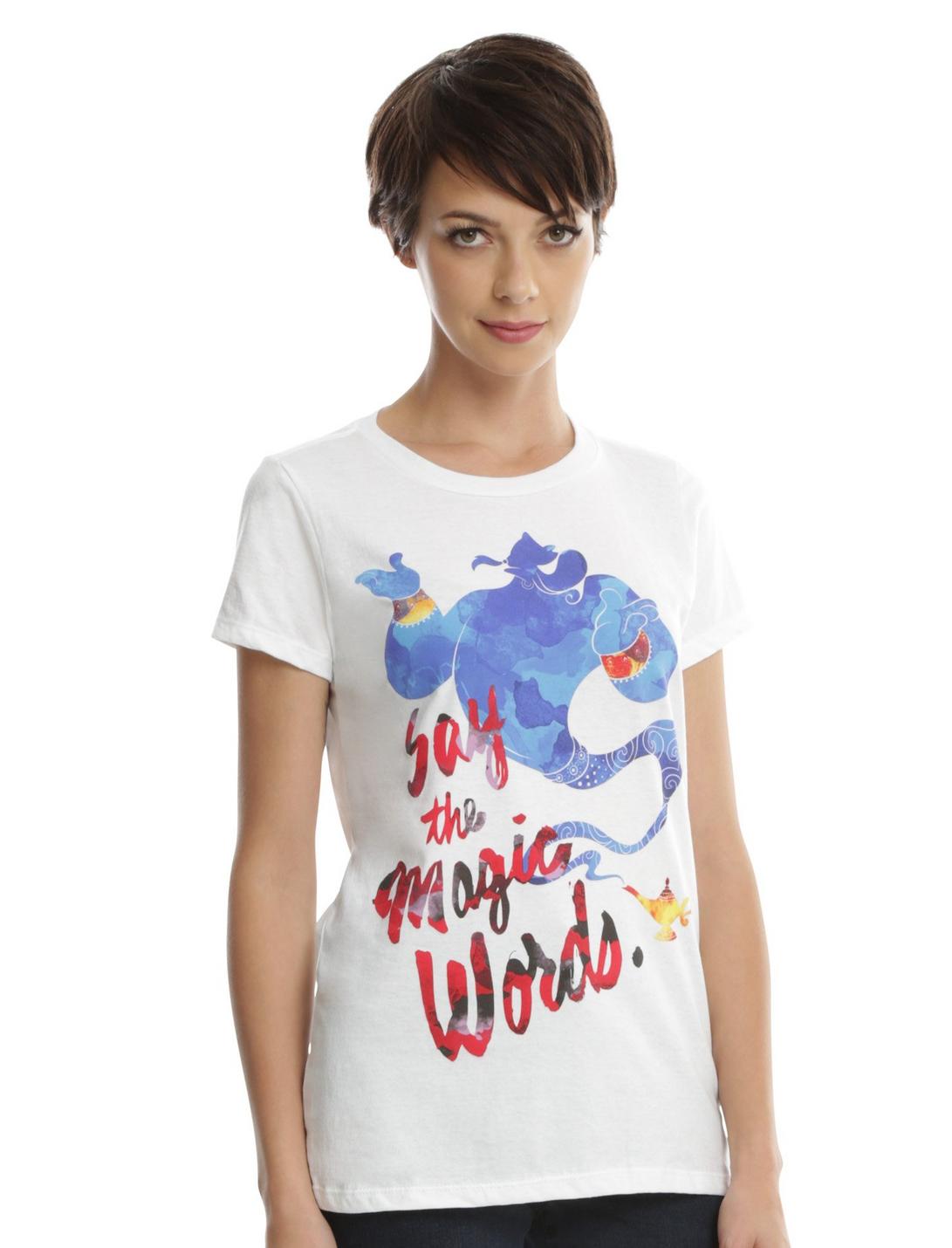 Disney Aladdin Genie Magic Words Girls T-Shirt, WHITE, hi-res