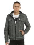 XRay Grey Wash Black Removable Hood Jacket, GREY, hi-res