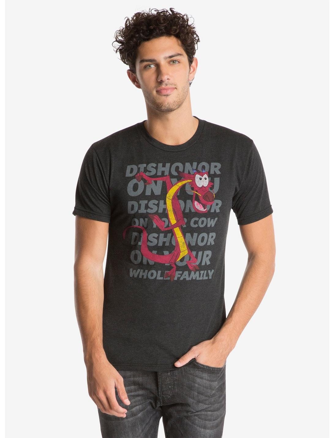 Disney Mulan Mushu Dishonor T-Shirt, BLACK, hi-res