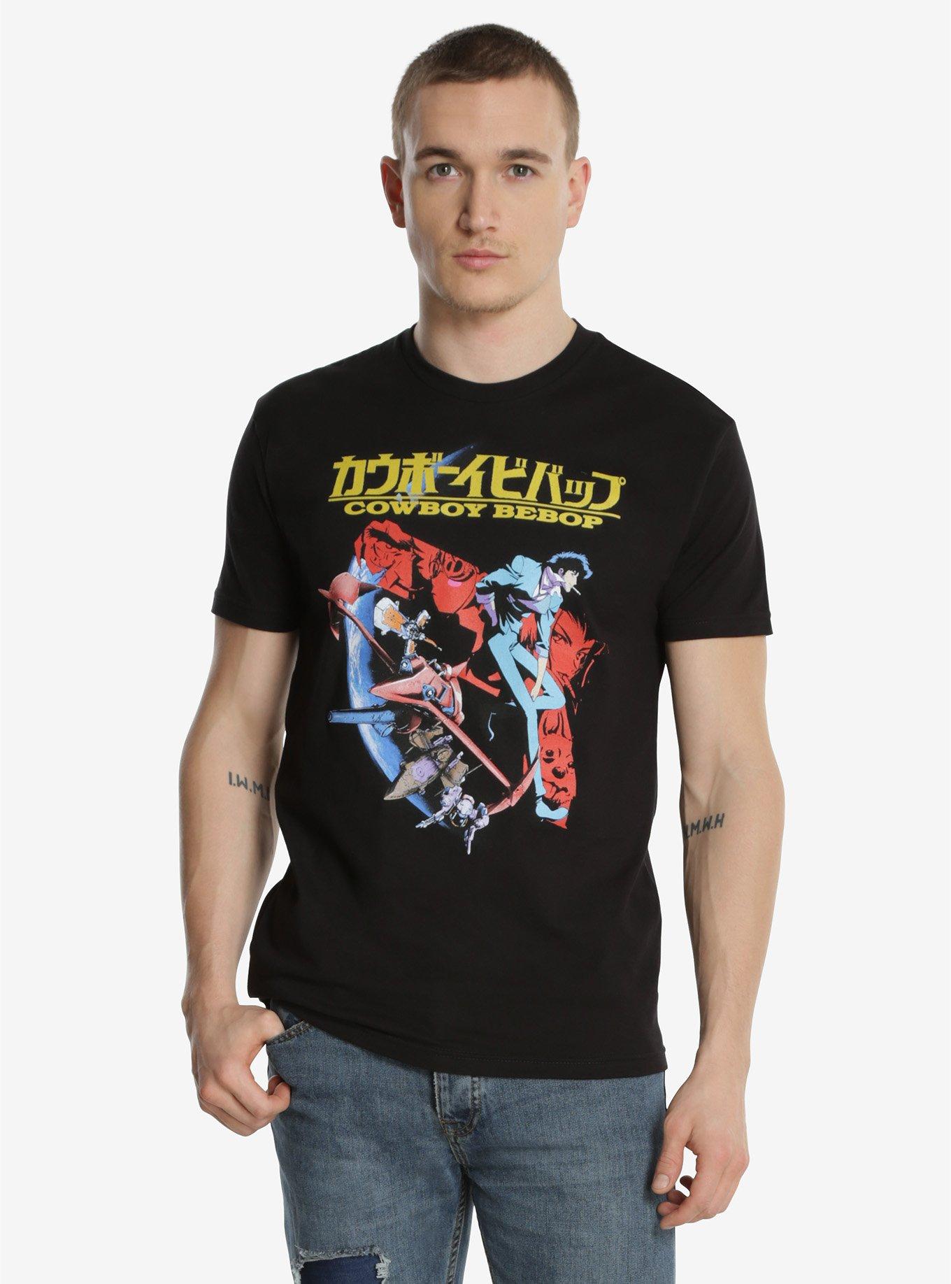 Cowboy Bebop Red And Blue T-Shirt, BLACK, hi-res