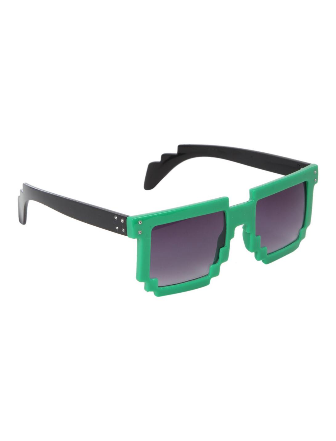 Green Black 8-Bit Sunglasses, , hi-res