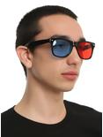 3D Black Retro Glasses, , hi-res