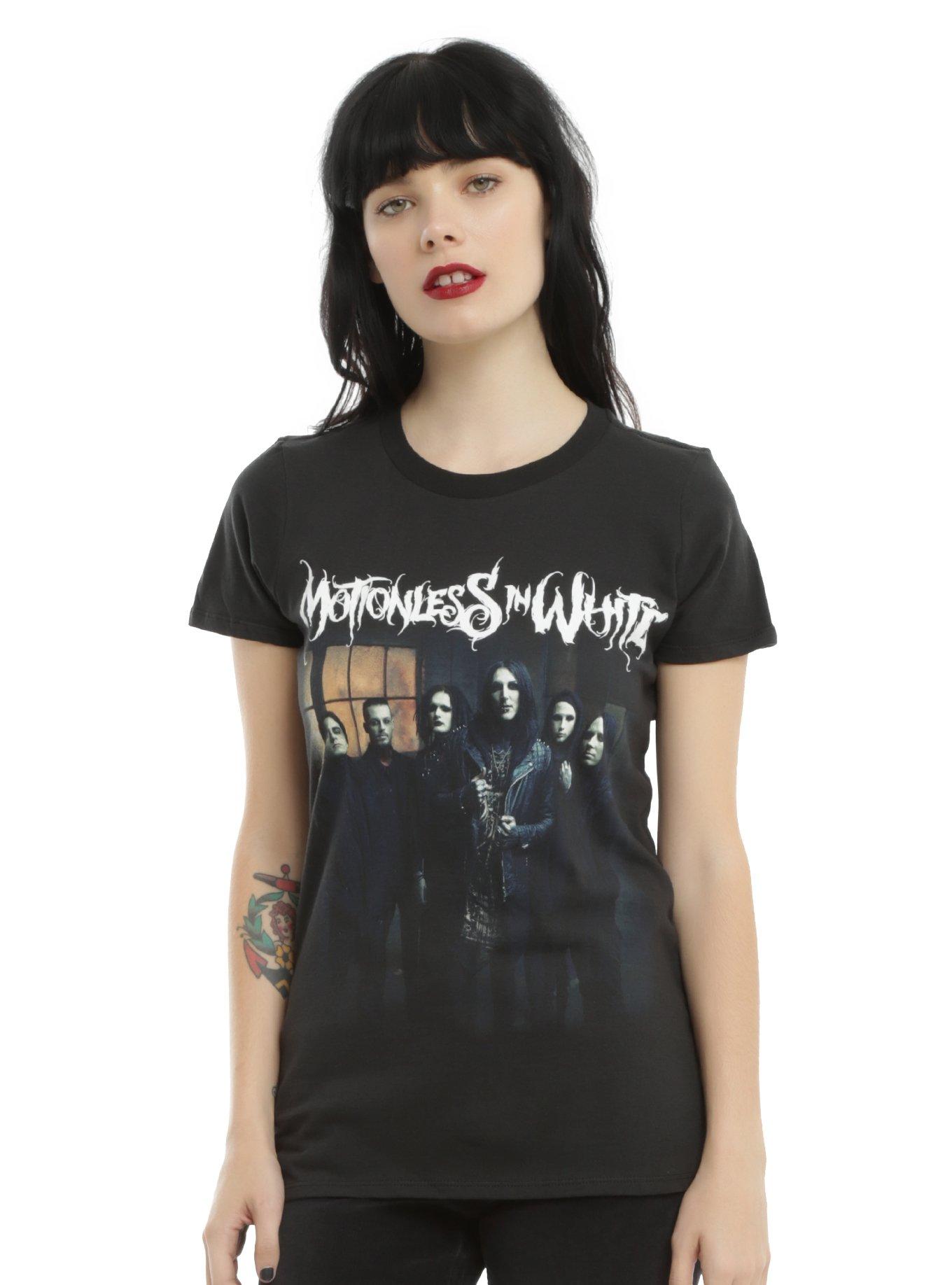 Motionless In White Group Girls T-Shirt, BLACK, hi-res