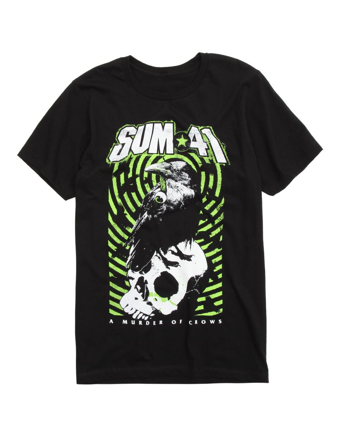 Sum 41 Crow Skull T-Shirt, BLACK, hi-res