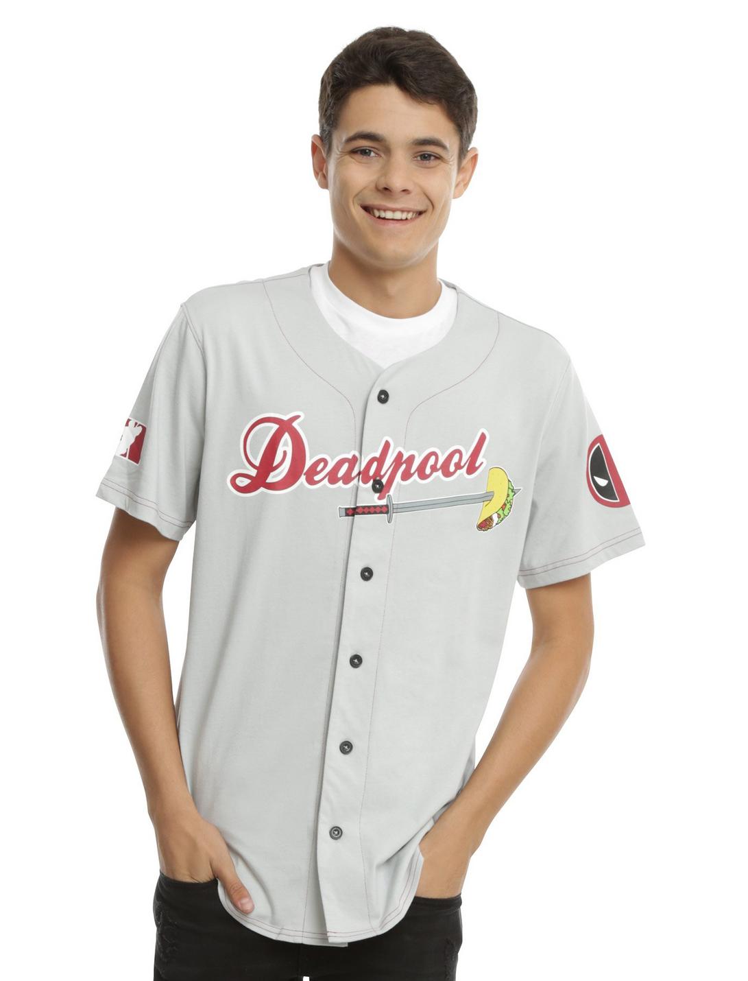 Marvel Deadpool Baseball Jersey, BLACK, hi-res