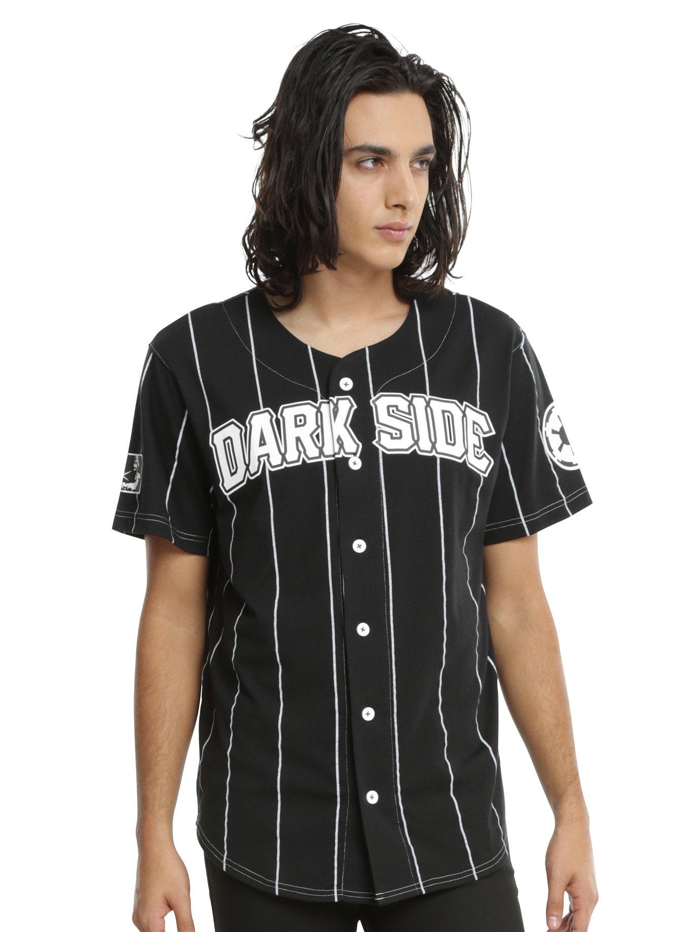 Black Red Logo Darth Vader Star Wars Baseball Jersey –