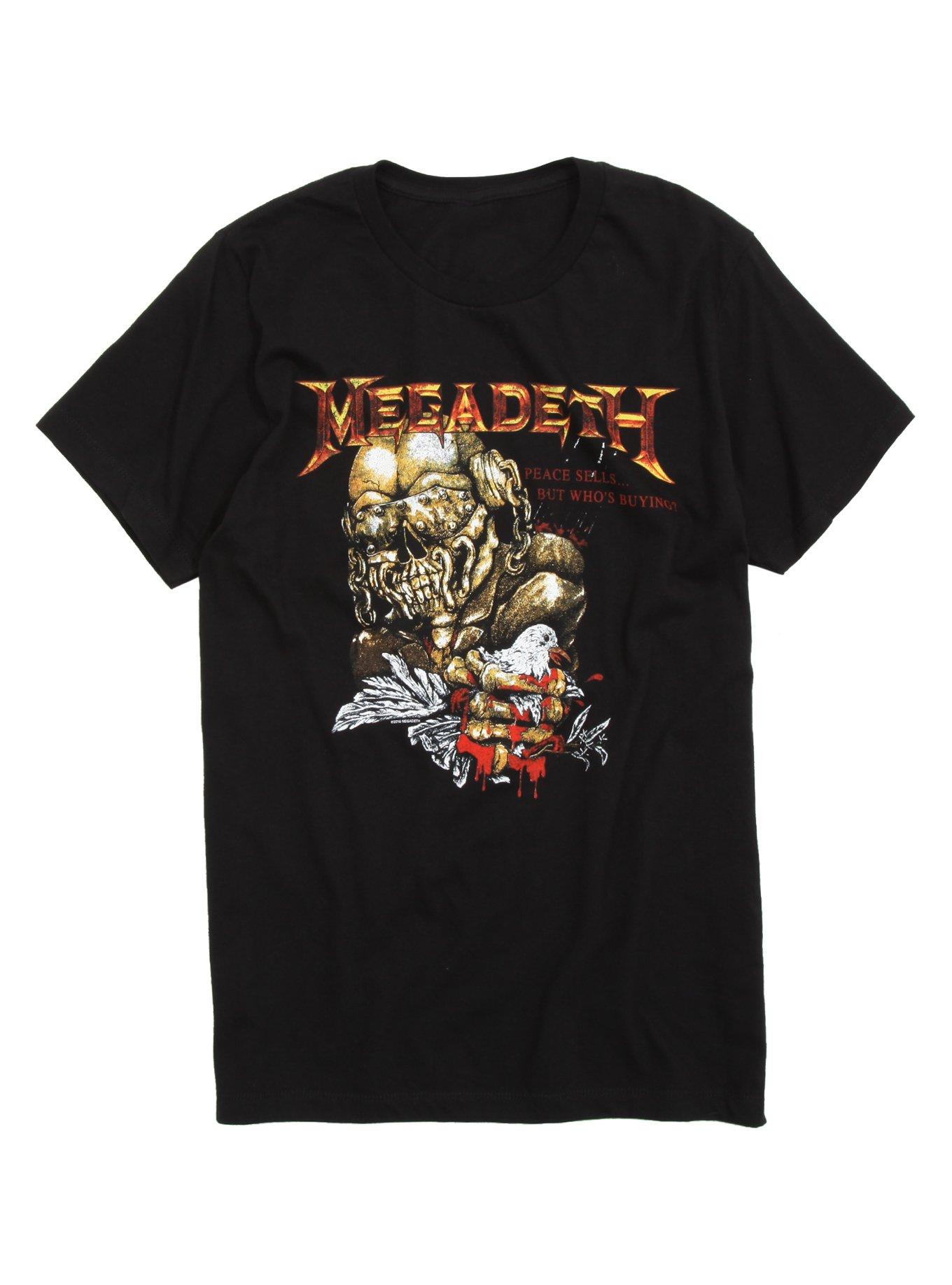 Megadeth Peace Sells Skull T-Shirt, BLACK, hi-res