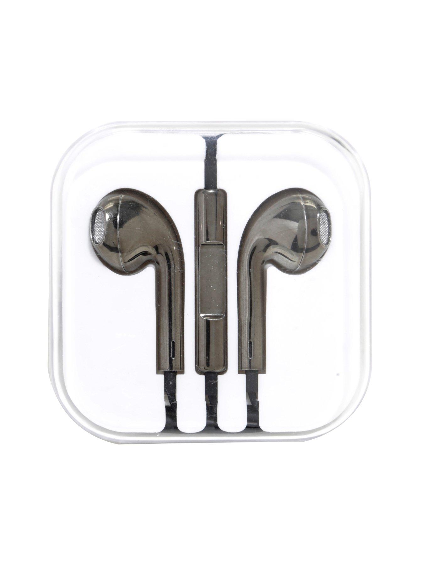 MiCase Metallic Black Earbuds, , hi-res