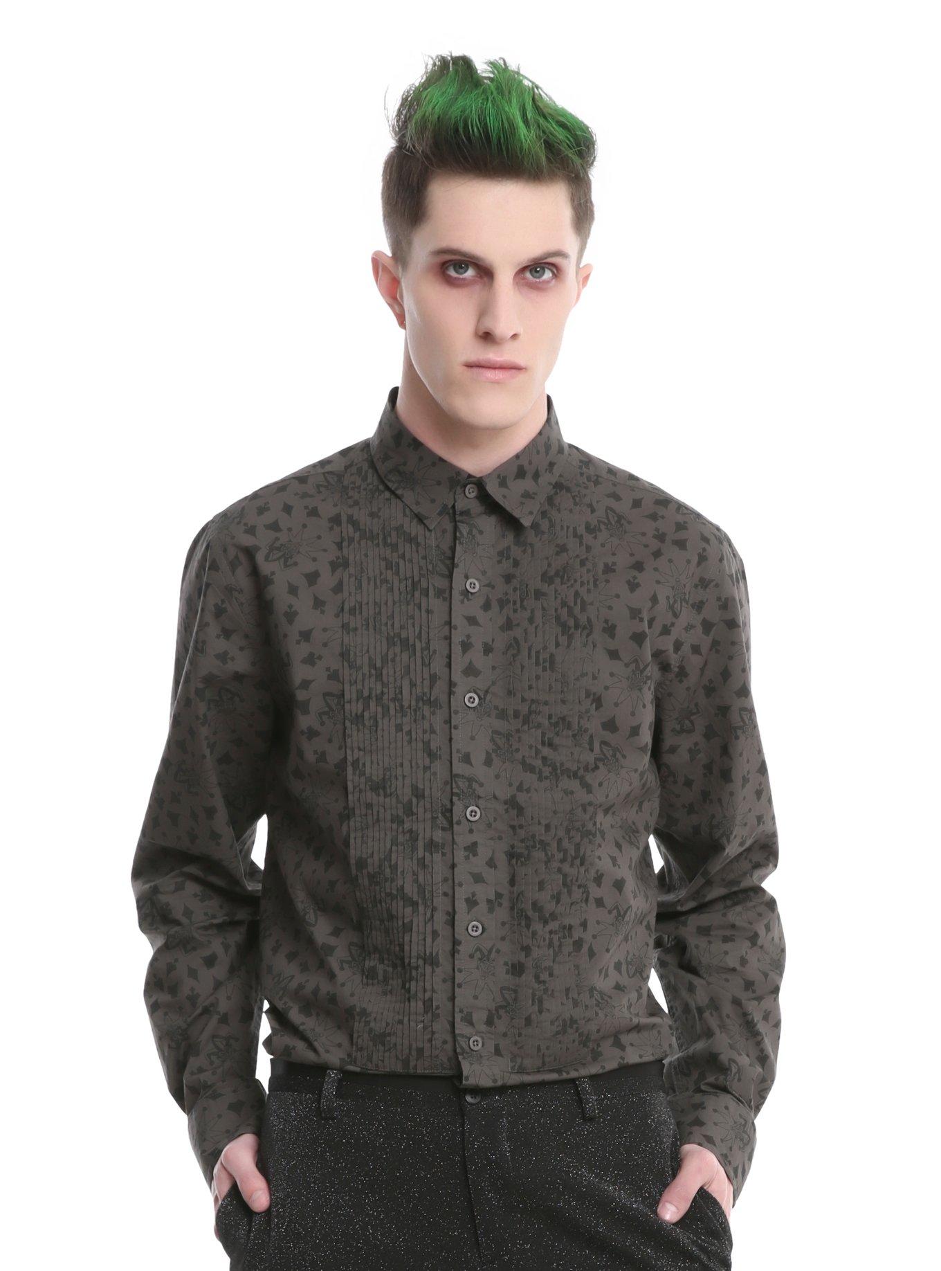 DC Comics The Joker Woven Tuxedo Button-Up Hot Topic
