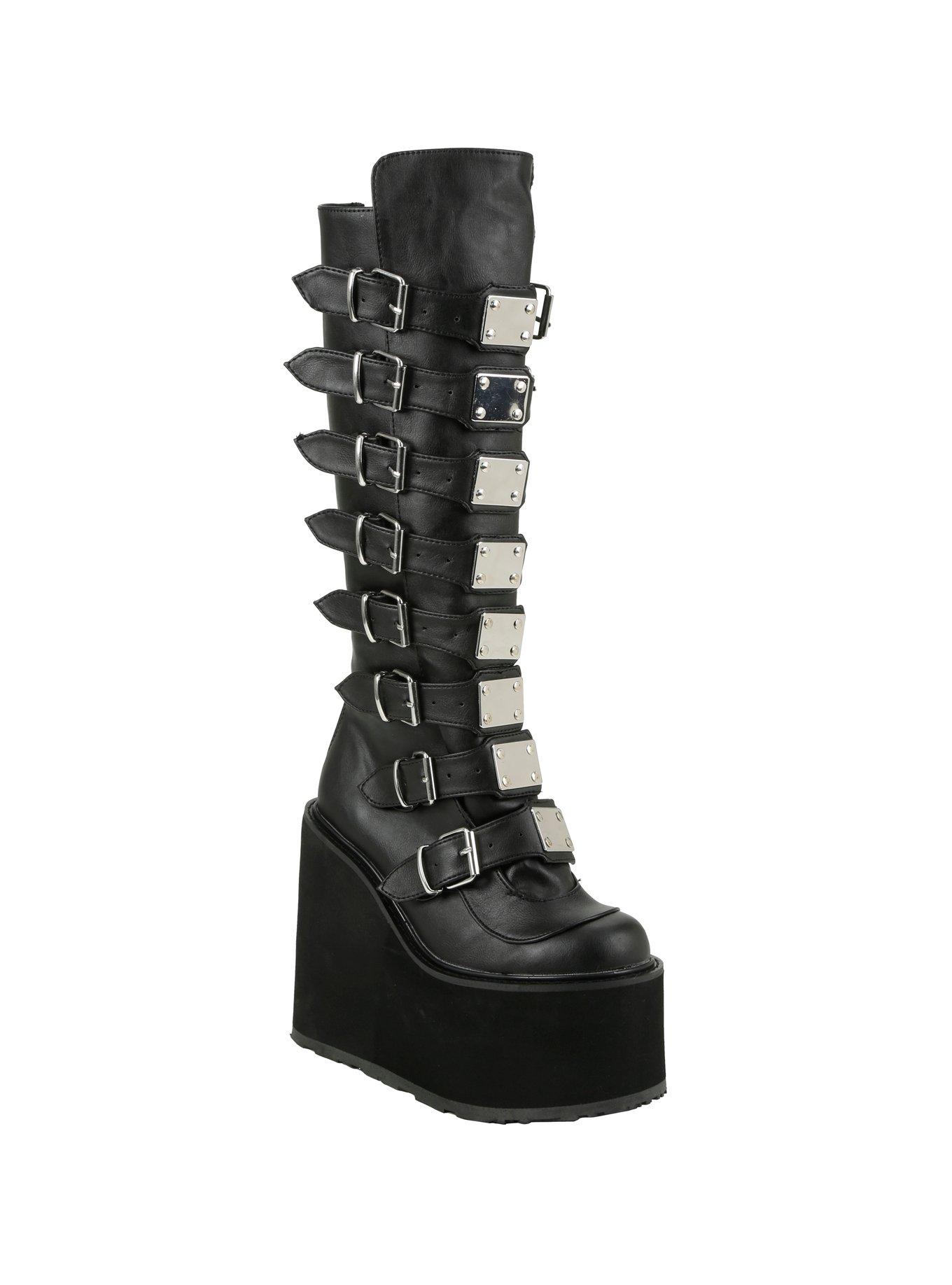 Demonia By Pleaser Swing Platform Wedge Boot