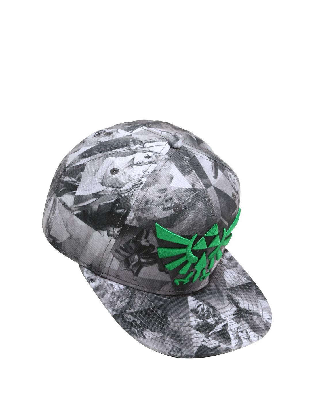 The Legend Of Zelda Prism Green Logo Snapback Hat, , hi-res