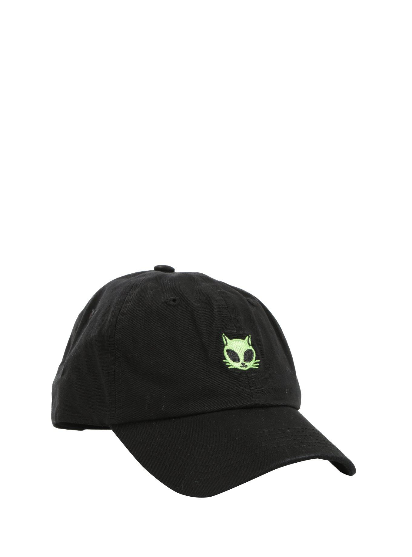 Alien Cat Curve Brim Hat, , hi-res