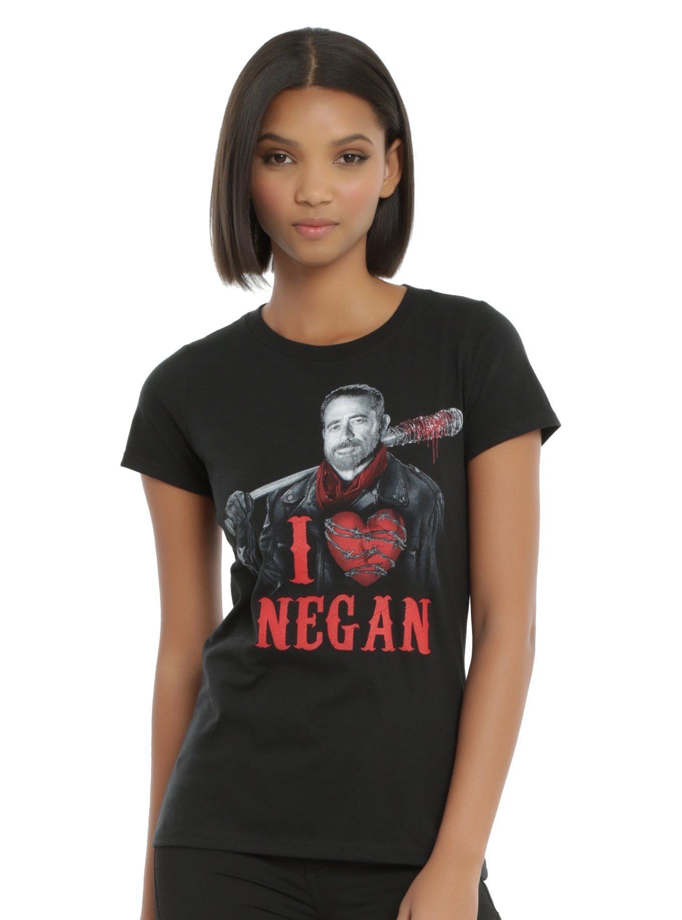 The Walking Dead I (Heart) Negan Girls T-Shirt, BLACK, hi-res