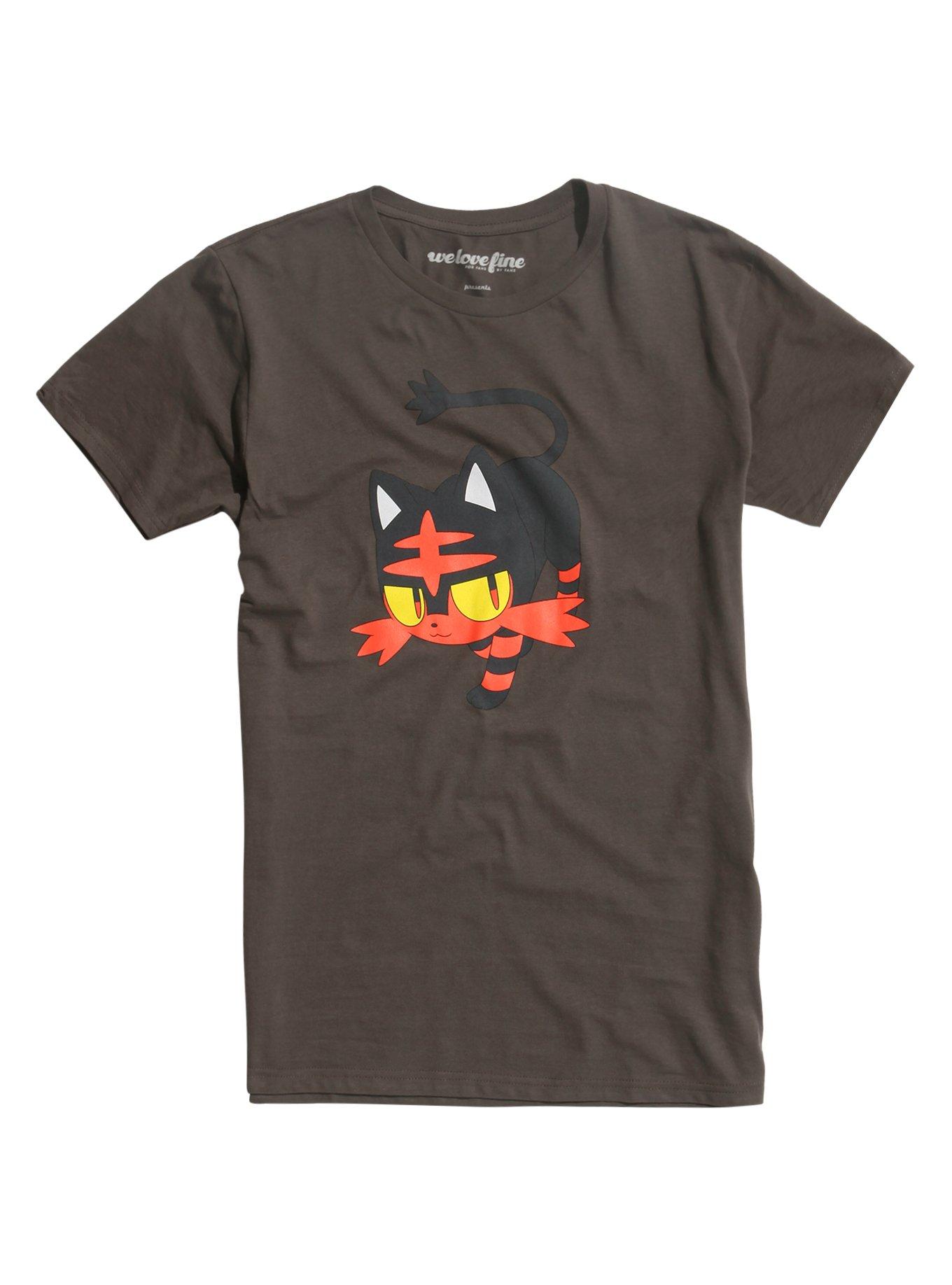 Pokemon Sun & Moon Litten T-Shirt, GREY, hi-res