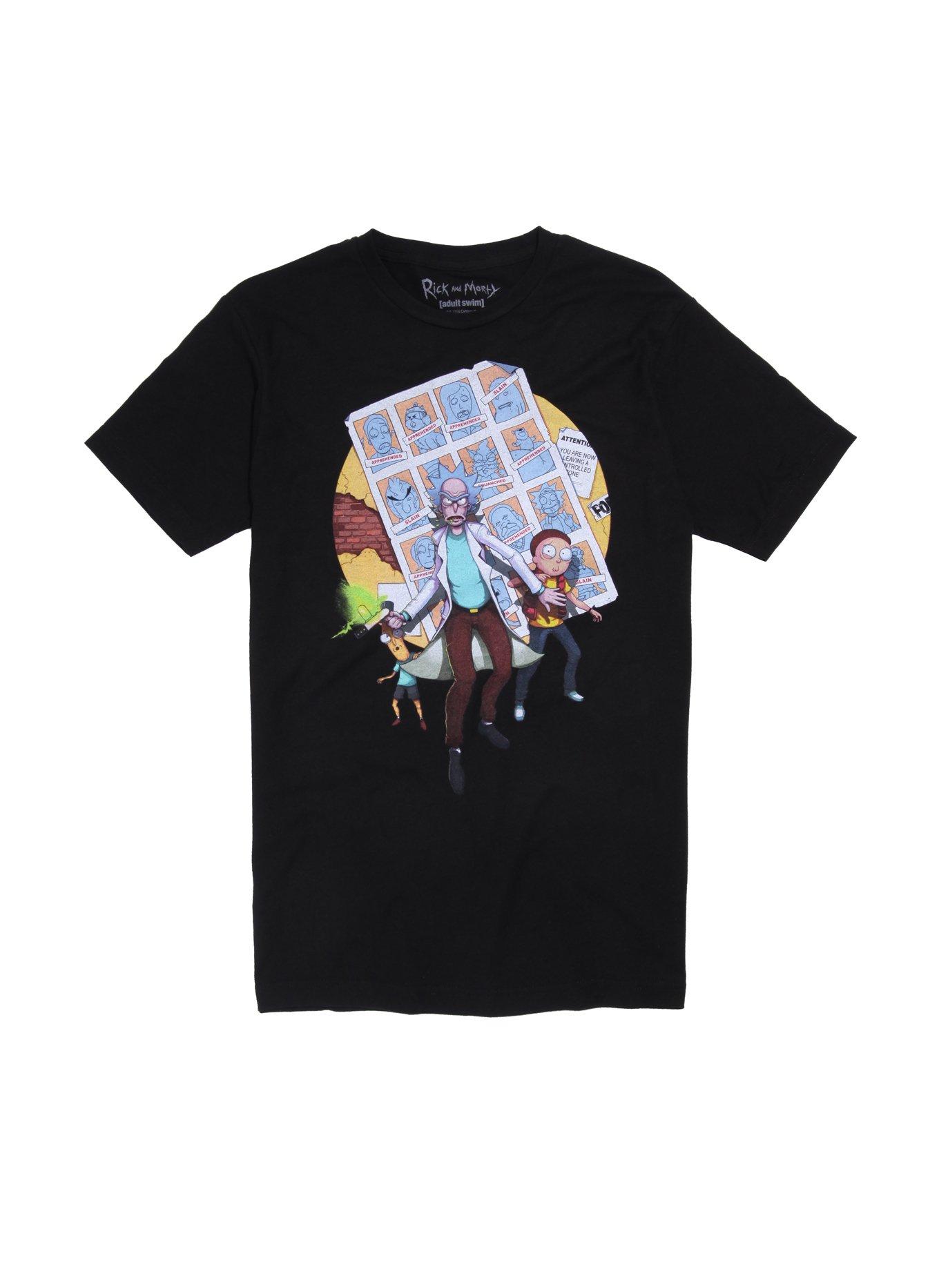 Rick and Morty Teratophile Ricks Of Futures Past T-shirt, BLACK, hi-res