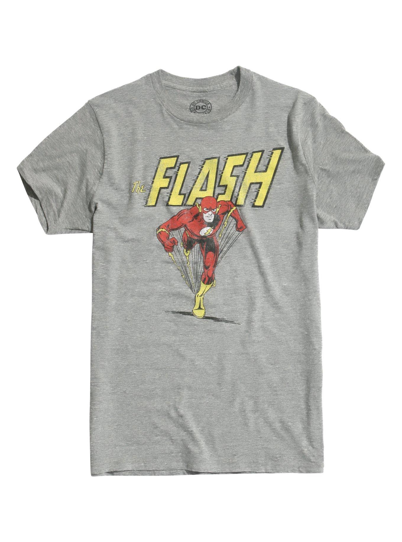 DC Comics The Flash Retro T-Shirt, GREY, hi-res